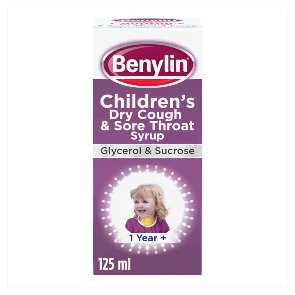 Benylin Children's Dry Cough and Sore Throat Syrup 125ml