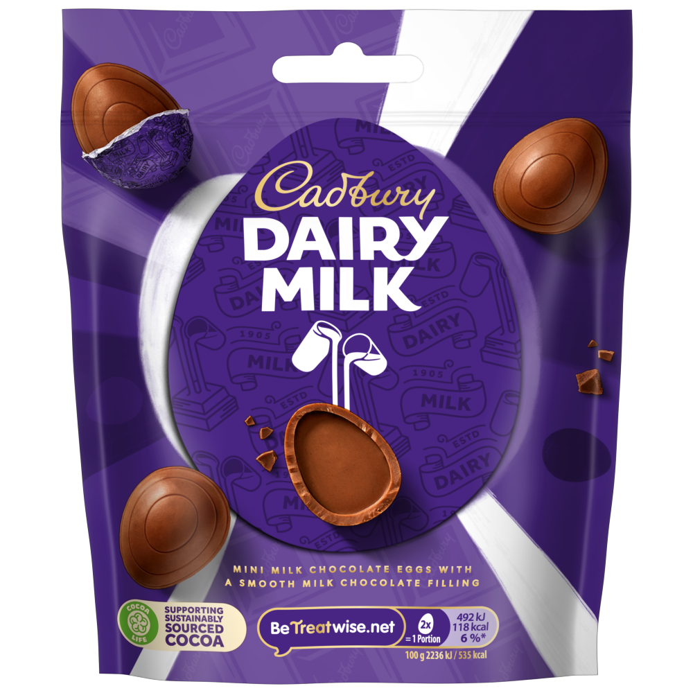 Cadbury Dairy Milk Filled Egg Milk Chocolate Chocolate Eggs Mini 77g
