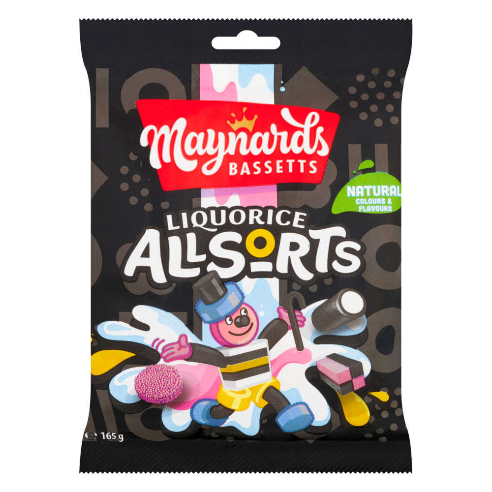 Maynards Bassetts Liquorice Allsorts Sweets Sharing Bag 165g