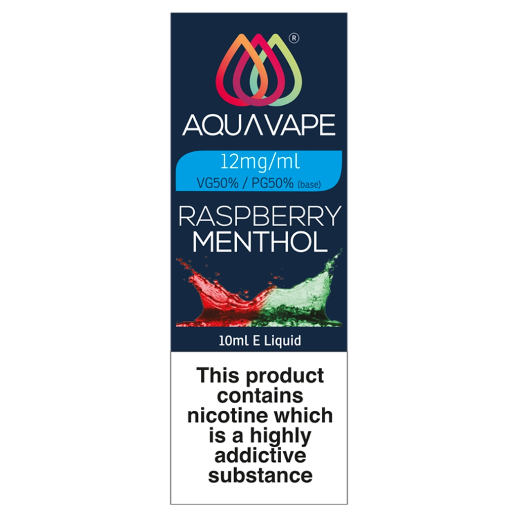 Aqua Vape Raspberry Menthol 12mg/10ml