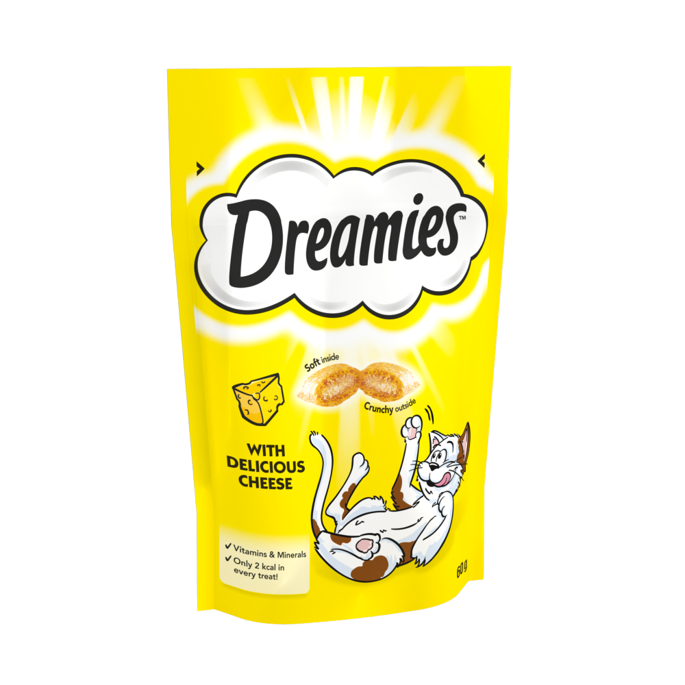 DREAMIES Cat Treat Biscuits With Cheese Flavour 60g