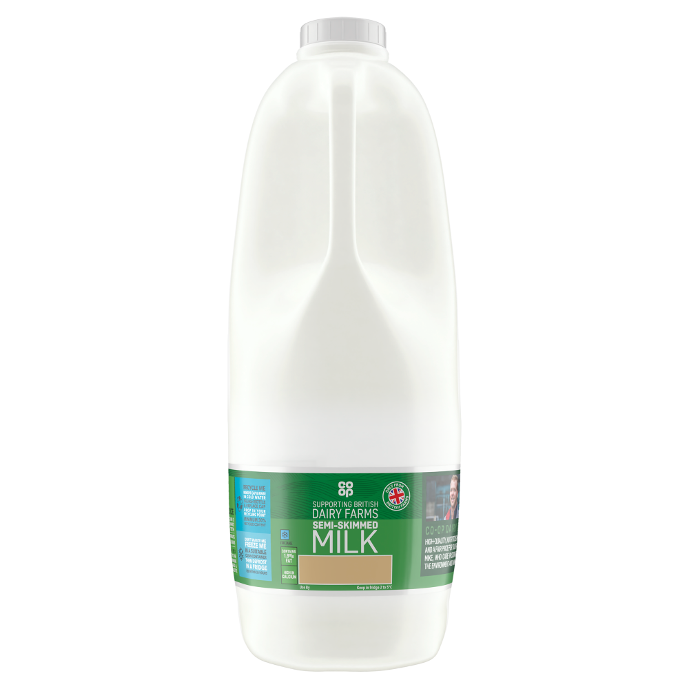 Co-op Semi-Skimmed Milk 4 Pints/2.272L