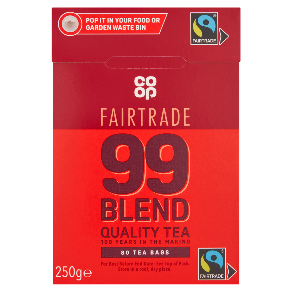 Co-op Fairtrade 99 Blend 80 Tea Bags 250g