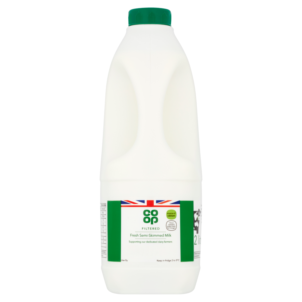 Co-op Filtered Semi-Skimmed Milk 3.52 Pints/2L