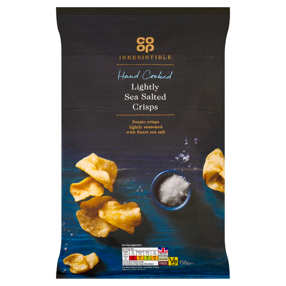 Co-op Irresistible Lightly Sea Salted Crisps 150g