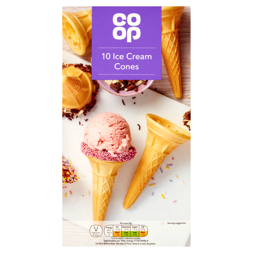 Co-op 10 Crispy Ice Cream Cones