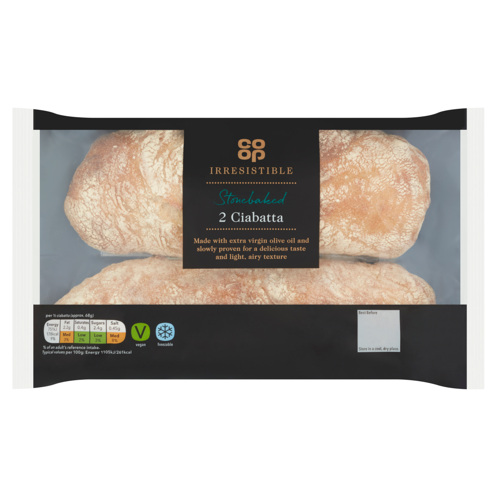 Co-op Irresistible 2 Ciabatta