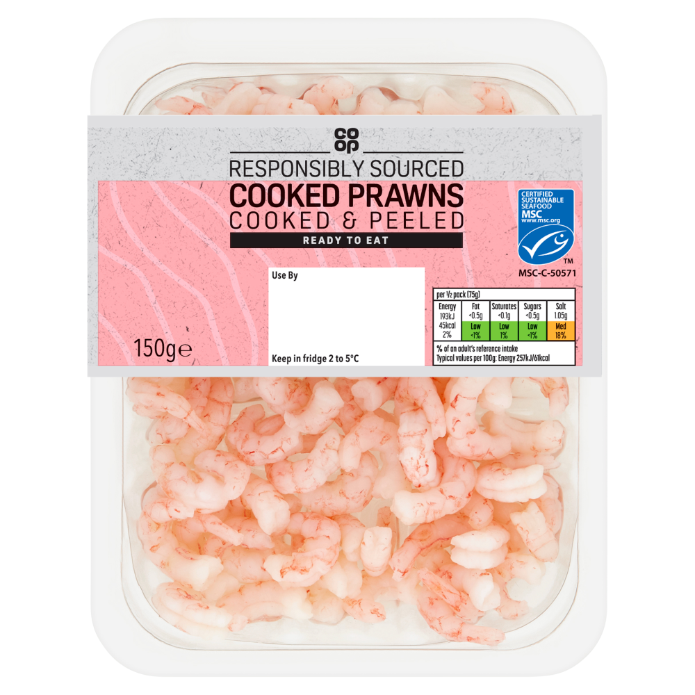 Co-op Cooked Prawns 150g