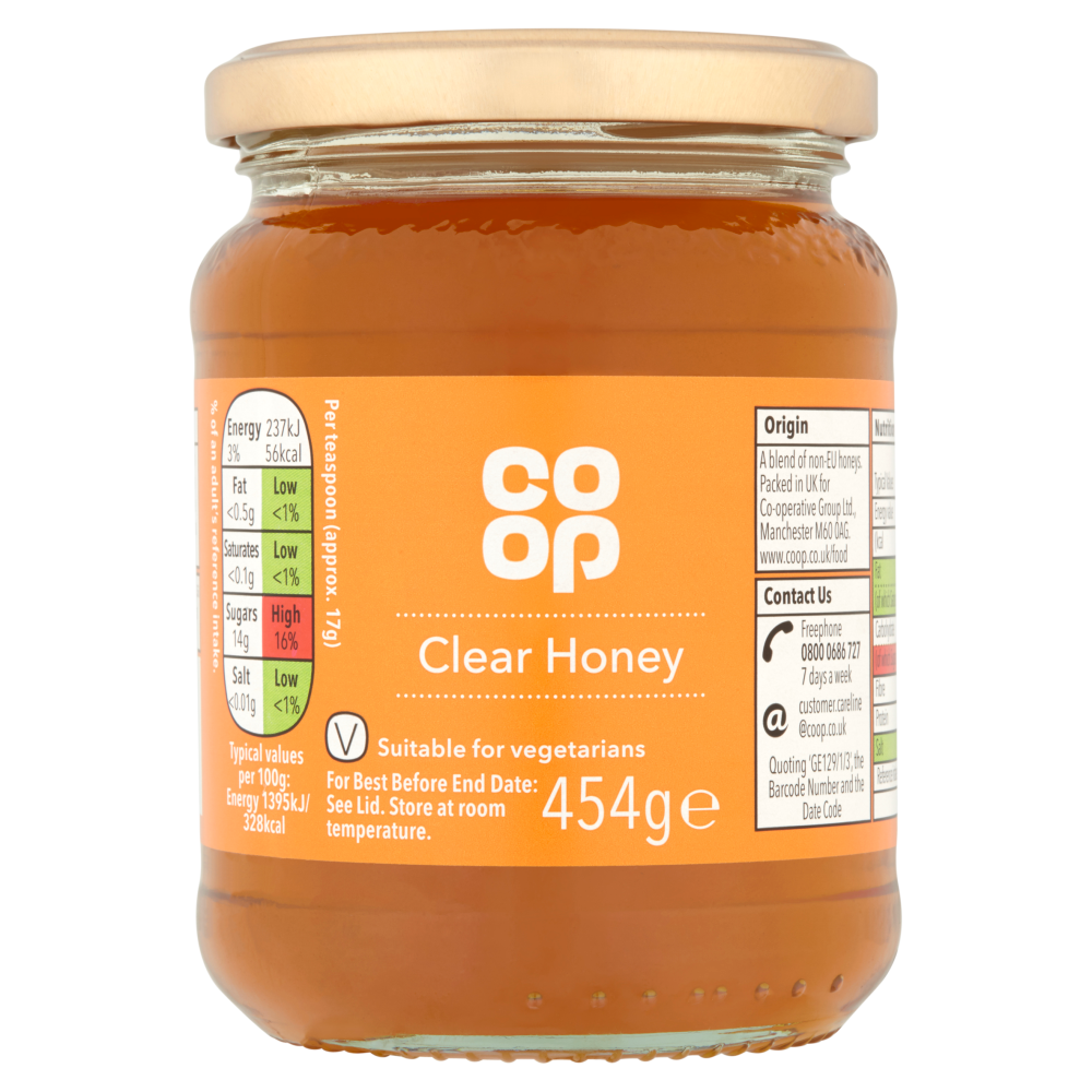 Co-op Clear Honey 454g