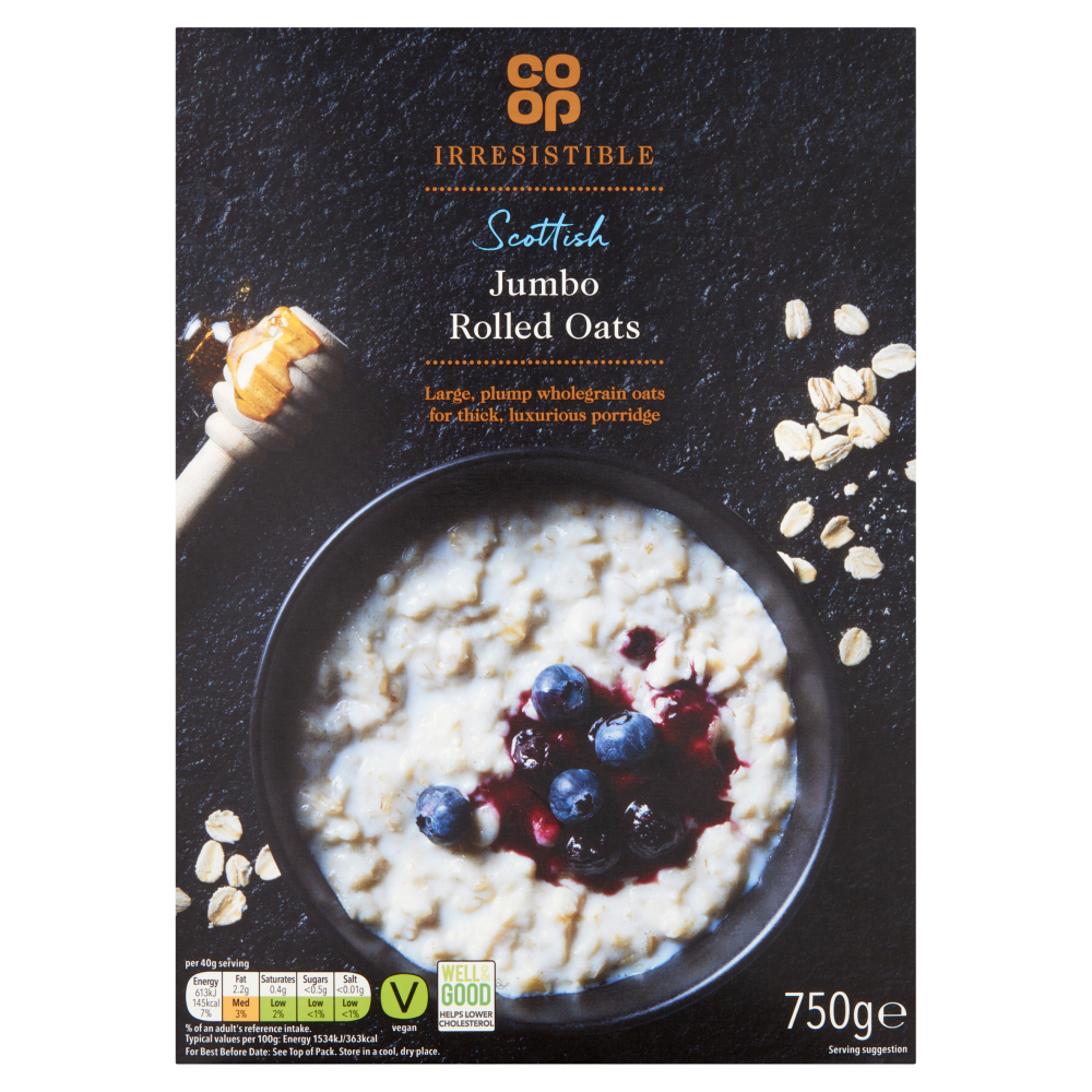 Co-op Irresistible Scottish Jumbo Rolled Oats 750g