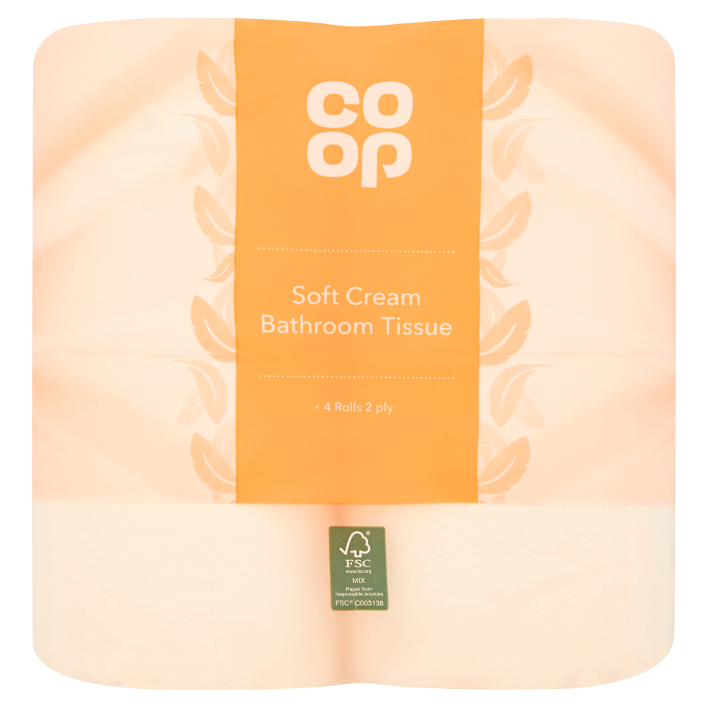 Co-op Super Soft Cream Bathroom Tissue 4 Rolls