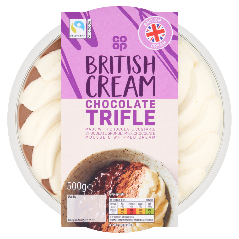 Co-op British Cream Chocolate Trifle 500g