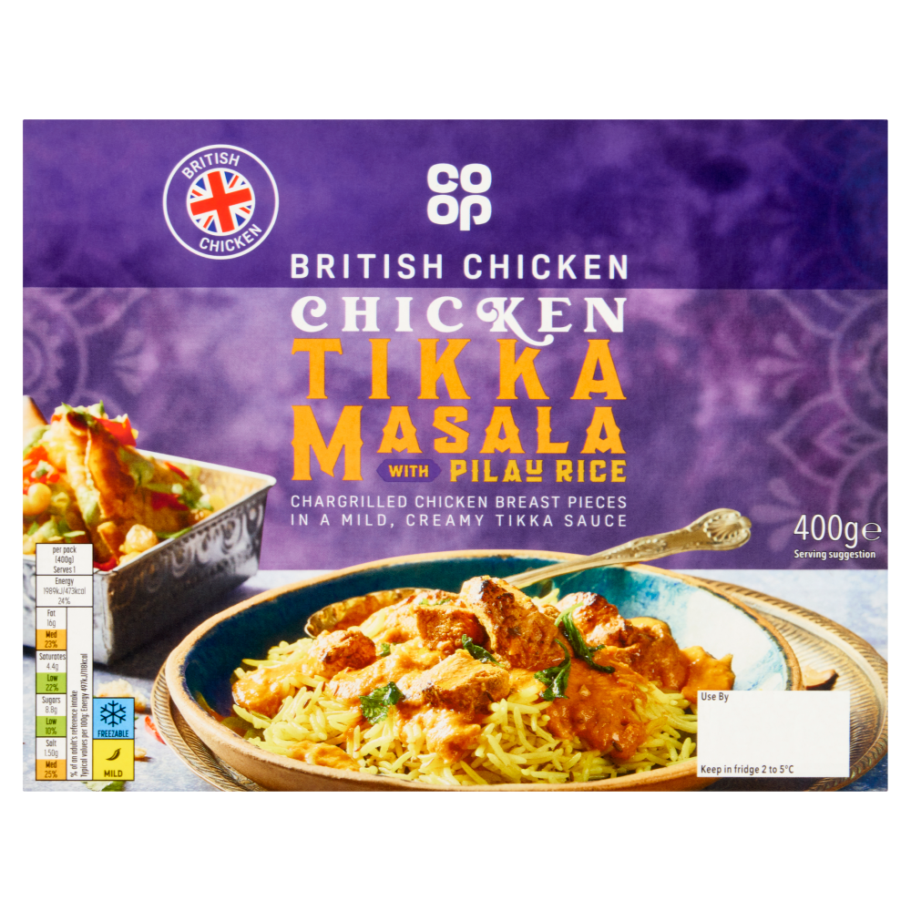 Co-op British Chicken Tikka Masala with Pilau Rice 400g