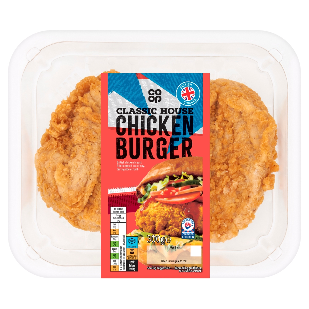 Co-op Classic House Chicken Burger 300g