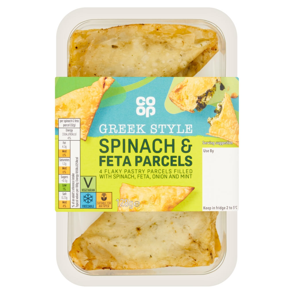 Co-op Greek Style Spinach & Feta Parcels 128g