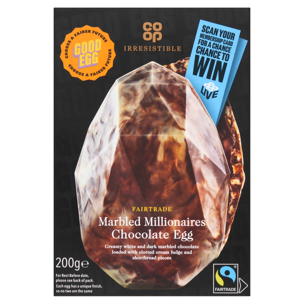 Co-op Irresistible Marbled Millionaires Chocolate Egg 200g