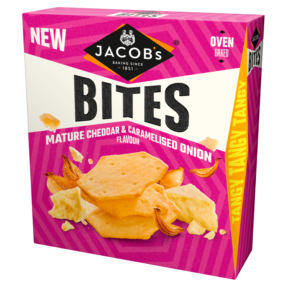 Jacob's Mature Cheddar & Caramelised Onion Flavour Bites 125g