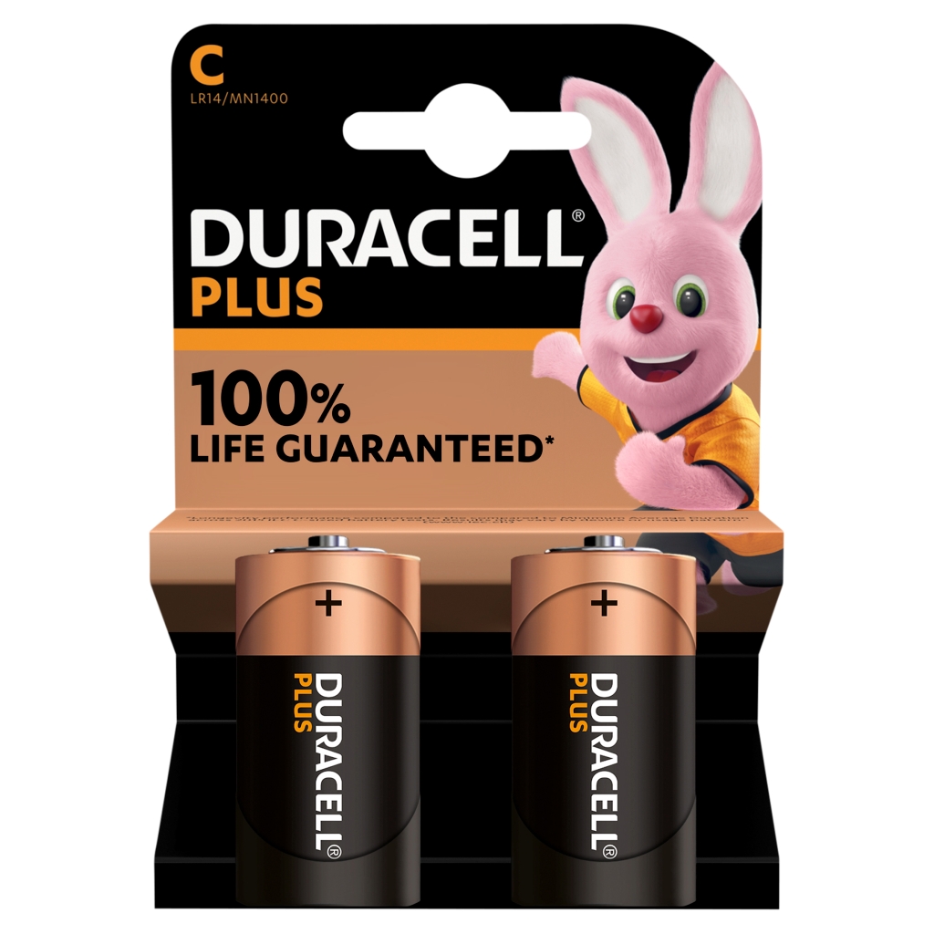 Duracell Plus 100% C 2pk