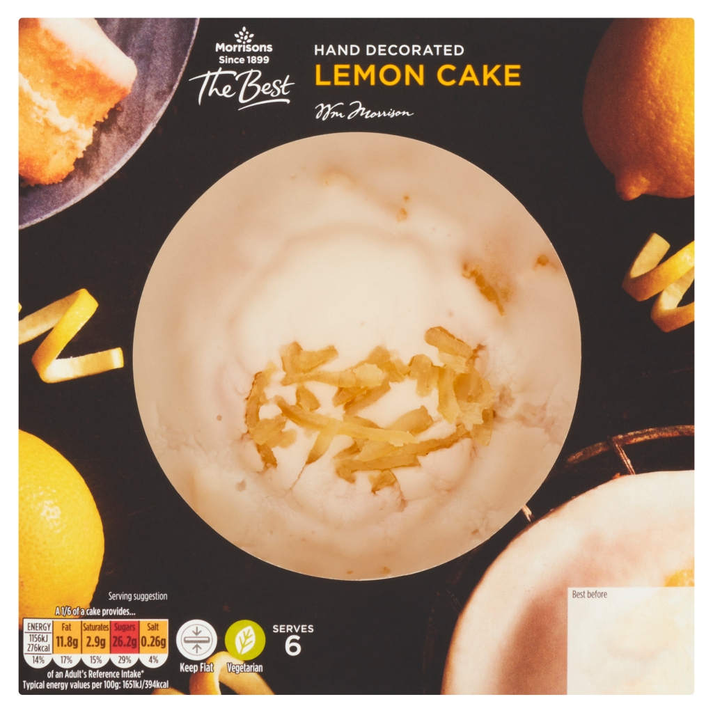 Morrisons The Best Hand Decorated Lemon Drizzle Cake