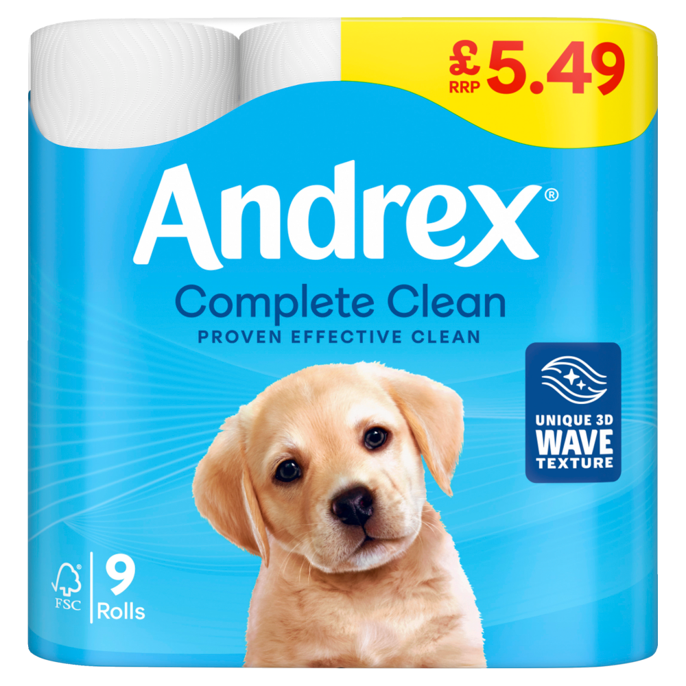 Andrex Complete Clean 9 Rolls