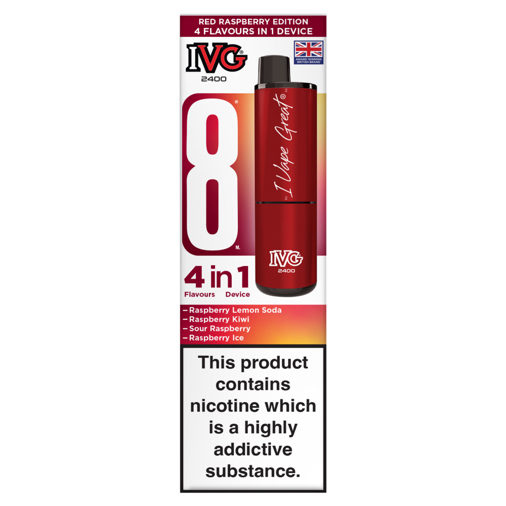 IVG 2400 4 in 1 Flavour Device Red Raspberry Edition