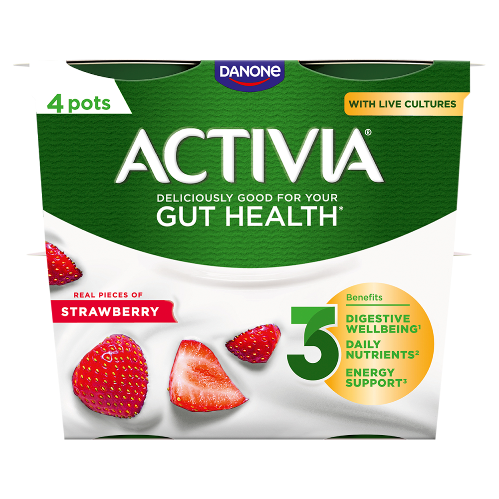 Activia Strawberry Gut Health Yoghurt Multipack 4x115g