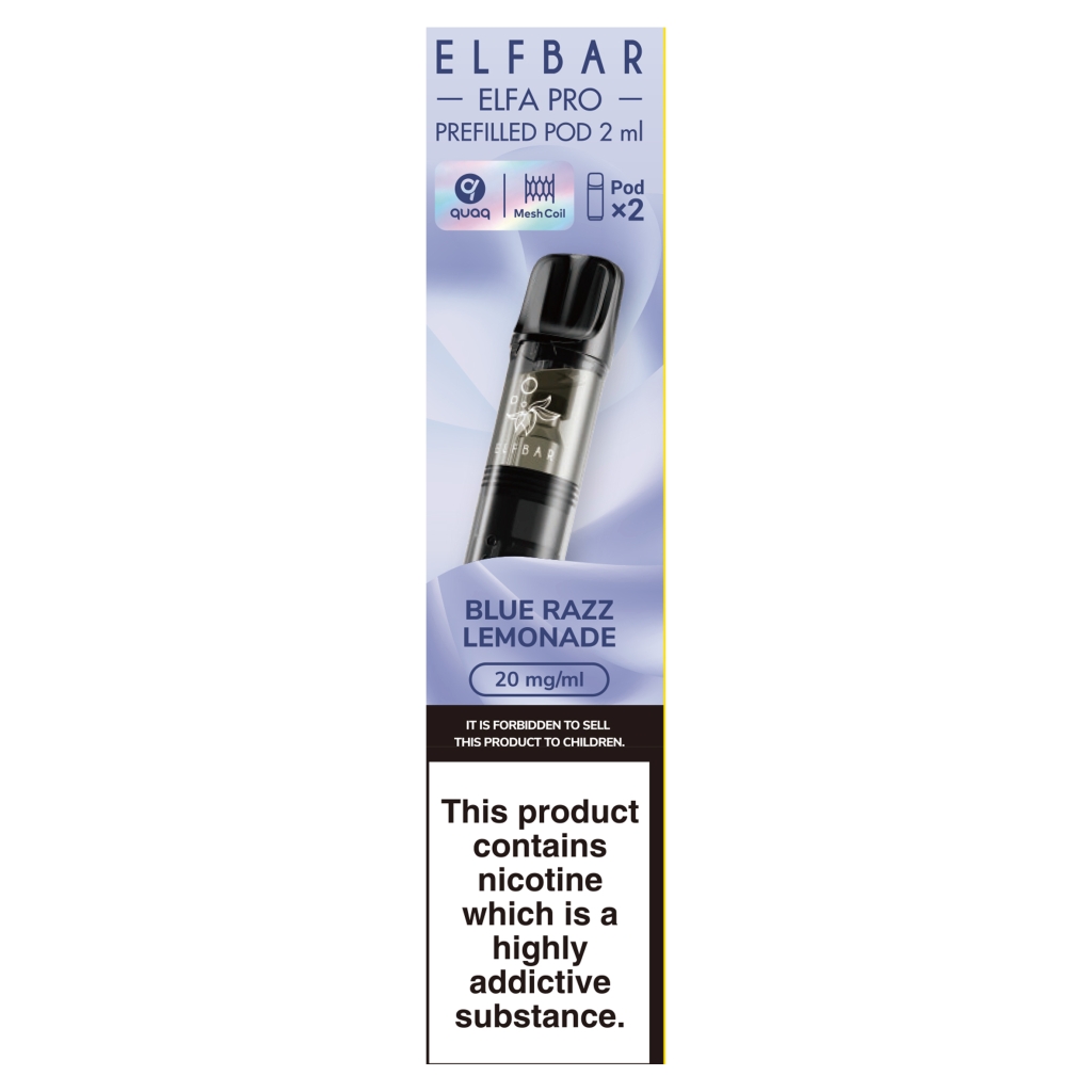 Elfbar 2 Elfa Pro Prefilled Pod Blue Razz Lemonade 2ml