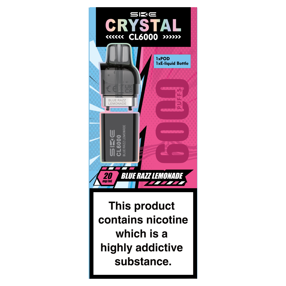 SKE Crystal CL6000 Blue Razz Lemonade 20mg/ml
