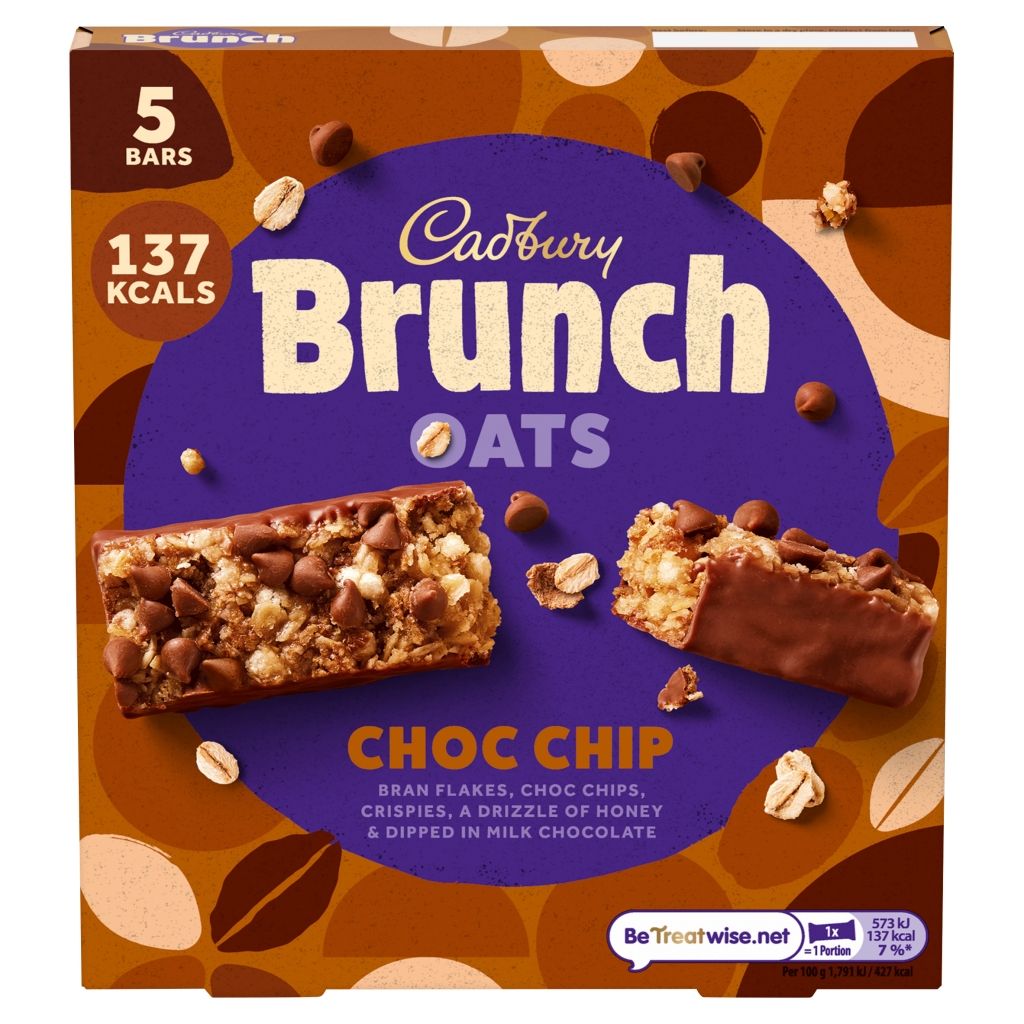 Cadbury Brunch Oats Choc Chip Bars 5 x 32g (160g)