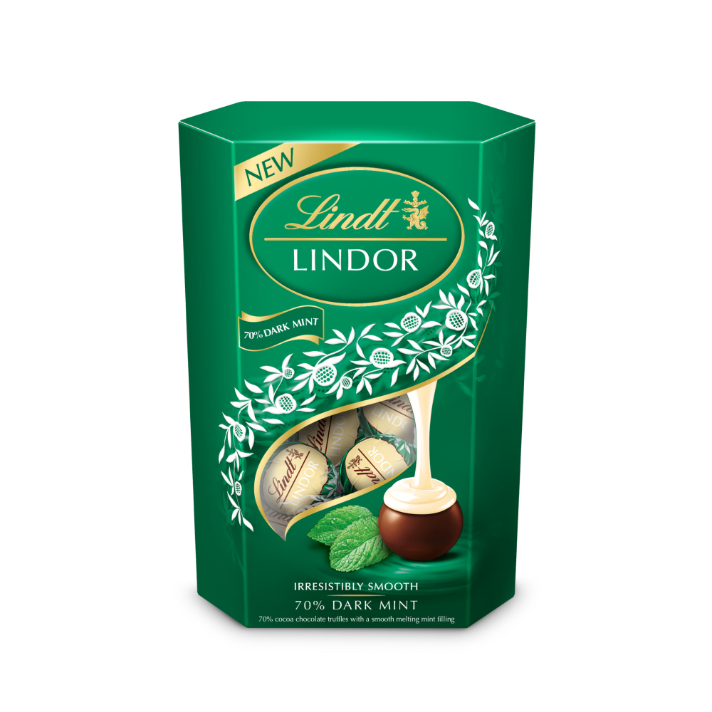 Lindt Lindor Dark Mint Chocolate Truffles Box 200g