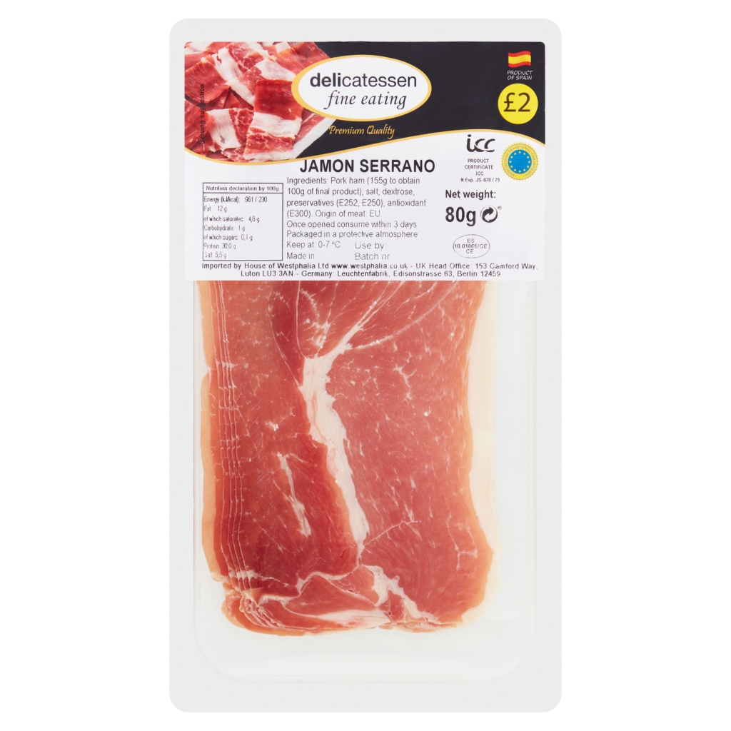 Delicatessen Fine Eating Jamon Serrano 80g