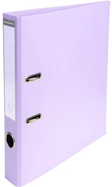 Exacompta A4 Prem Touch PVC Lever Arch File, 2 Ring, 50 mm Spine, Lilac
