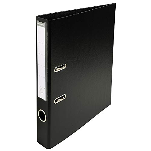 Exacompta Prem'Touch PVC Lever Arch File, 2 Ring, 50 mm spine, A4 - Black
