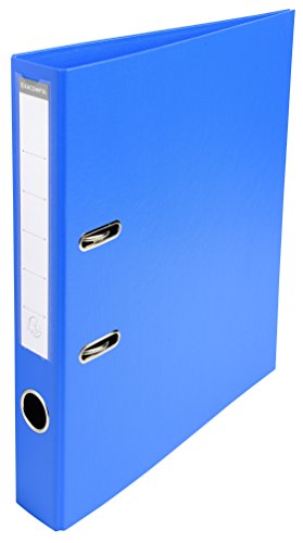 Exacompta Prem'Touch PVC Lever Arch File, 2 Ring, 50 mm spine, A4 - Blue