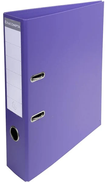 Exacompta PVC Lever Arch File, 50 mm - Dark Purple 53557E