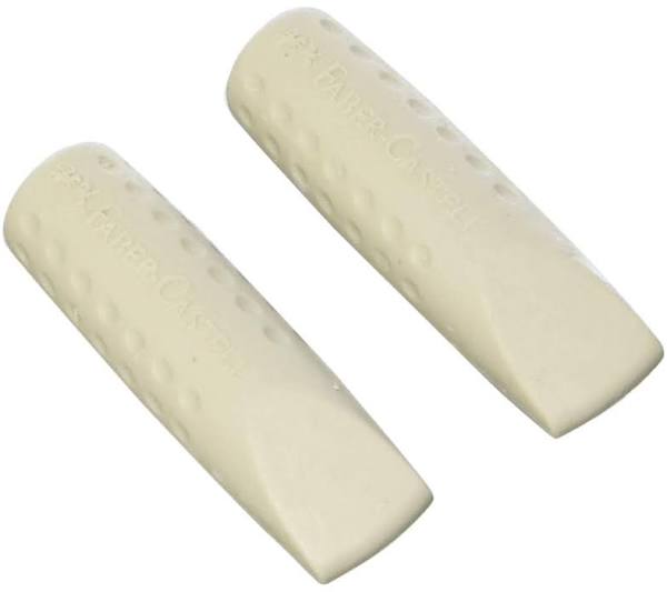 Faber-Castell GRIP 2001 - Cap eraser - grey (pack of 2)