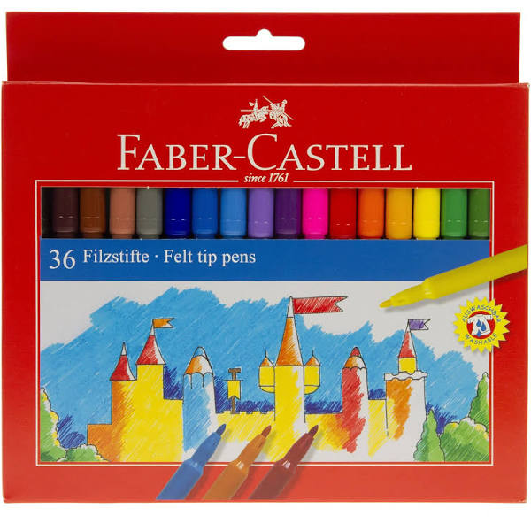 Faber Castell Fibre Tip Pens Box of 36