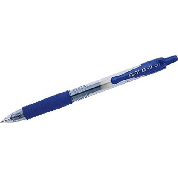 Pilot G2 07 Retractable Gel Ink Rollerball Pen - Blue