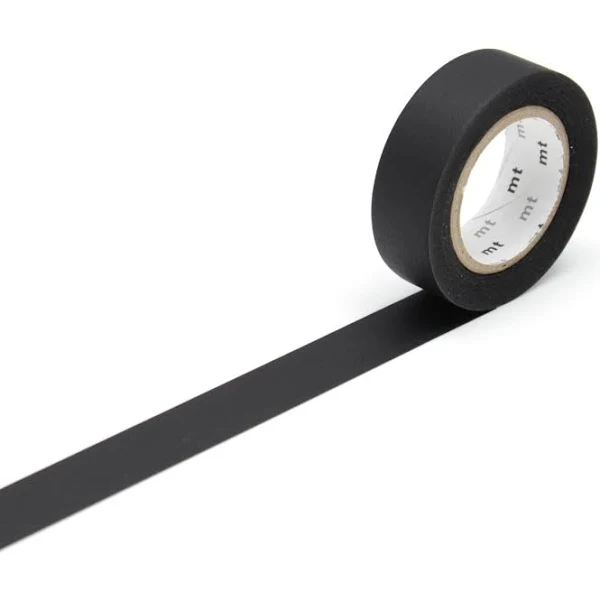 MT Black Matte Washi Masking Tape,15 mm