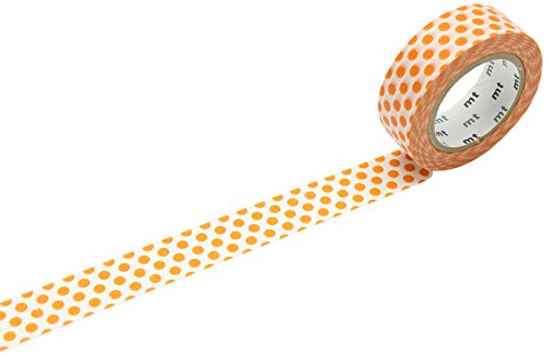 mt Masking Tape 1P"Dot Mandarin" Washi Masking Tape - Mandarin