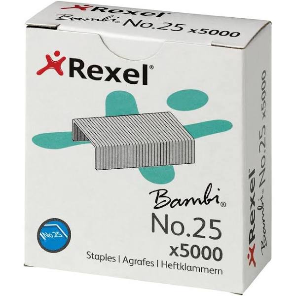 Rexel No 25 Staples 4mm (Pack of 5000)