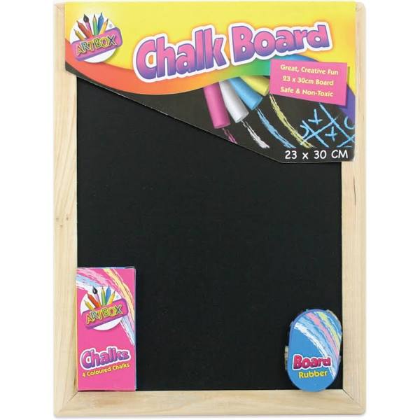 Chalk Board A4 with chalks and mini duster