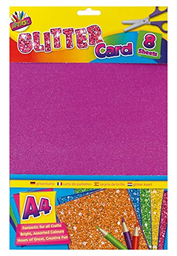 Glitter Card A4 pk8 sheets
