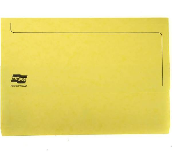 Exacompta Pocket Wallet Foolscap Lemon