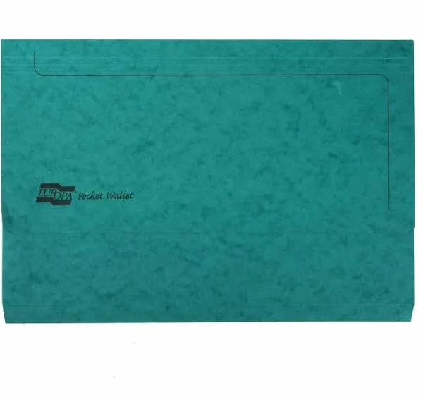 Exacompta Document Wallets, 265 gsm, Foolscap - Green