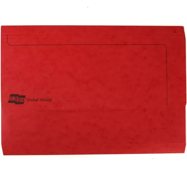 Exacompta Document Wallets, 265 gsm, Foolscap - Red