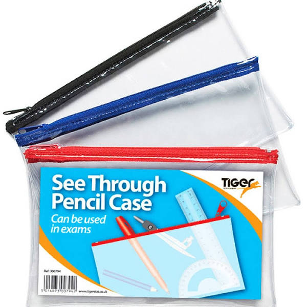 Small Flat Exam Pencil Case holds a 15cm ruler