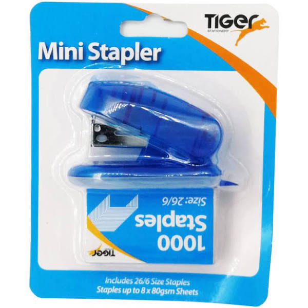 Tiger Mini 26/6 Stapler & 1000 Staples 301506