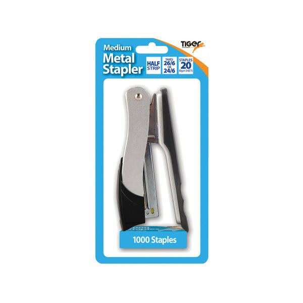 Tiger Medium Metal 26/6 Stapler with 1000 Staples 301510