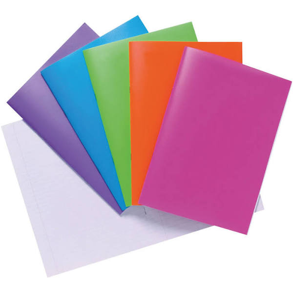 Polypropylene Covered Notebooks A4 40 Sheets Assorted